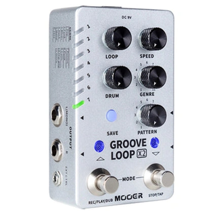Mooer Looper Pedals Mooer Groove Loop X2 Stereo Looper & Drum Machine Pedal