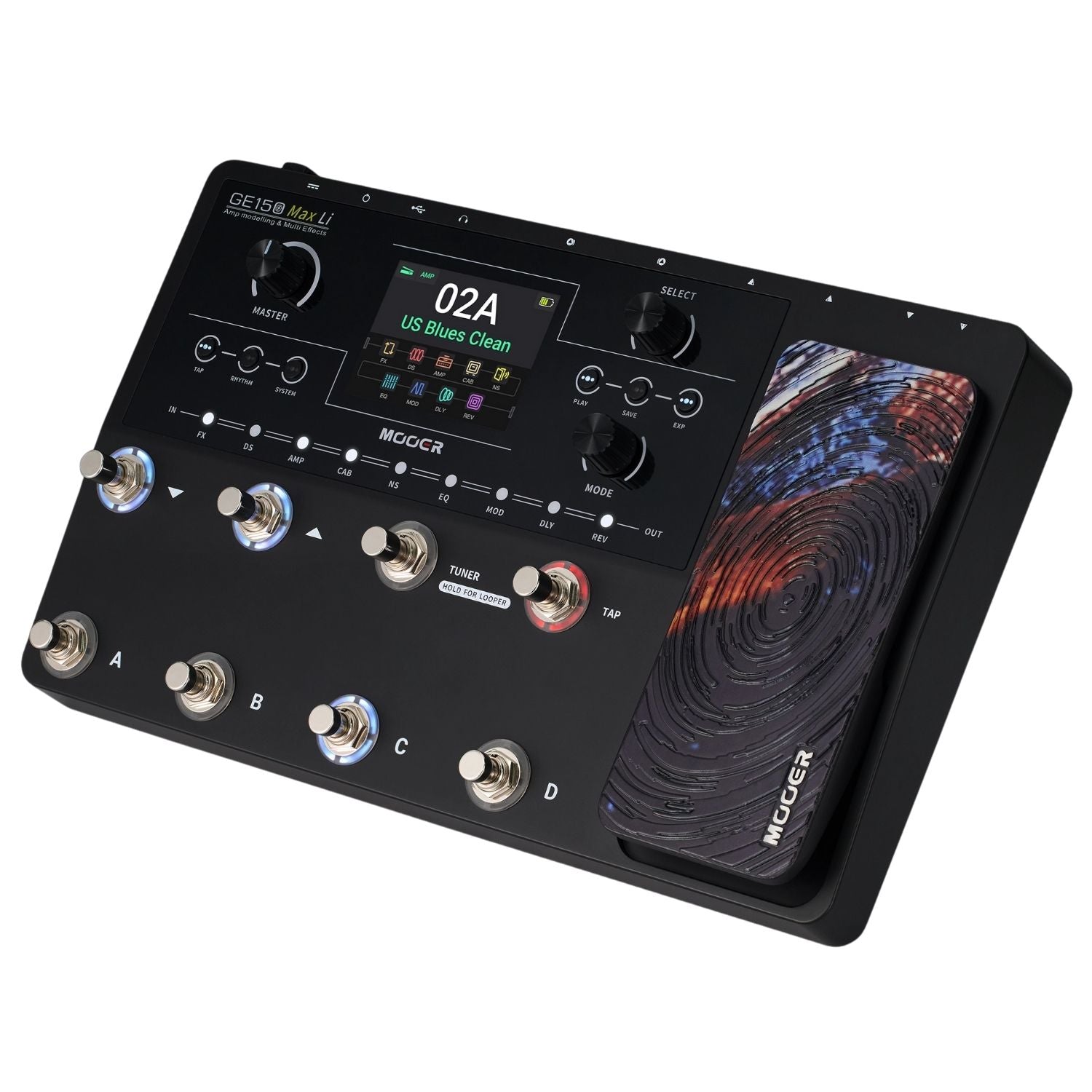 Mooer Multi-Effects Pedals Mooer GE150 Max Li Rechargeable Lithium Battery Version Multi-Effects Pedals