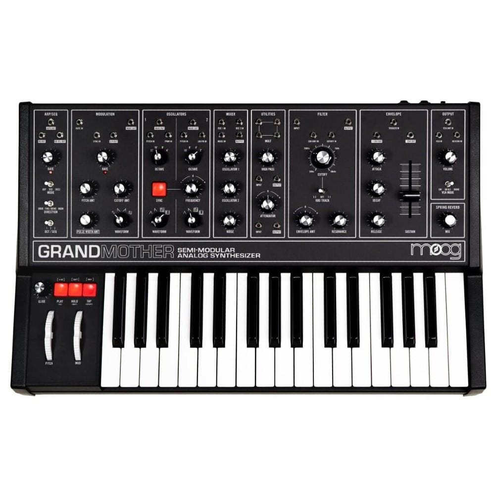 moog synthesizers all-black dark series edition moog grandmother semi-modular analog synthesizer   #color_all-black-dark-series-edition