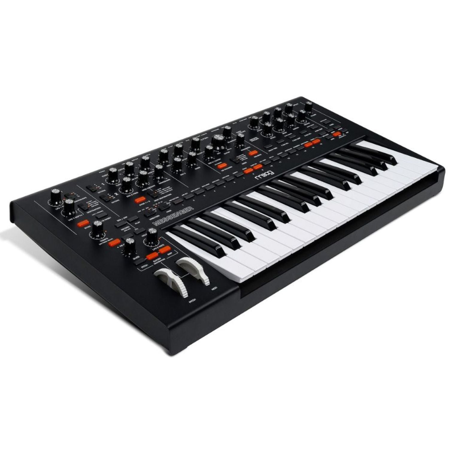 Moog Synthesizers Black Moog Messenger A Monophonic Analog Keyboard Synthesizer 