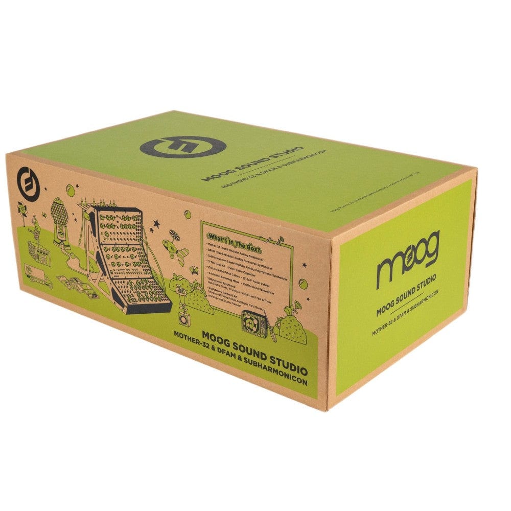 moog synthesizers moog sound studio 3 subharmonicon dfam and mother-32 analog synthesis studio