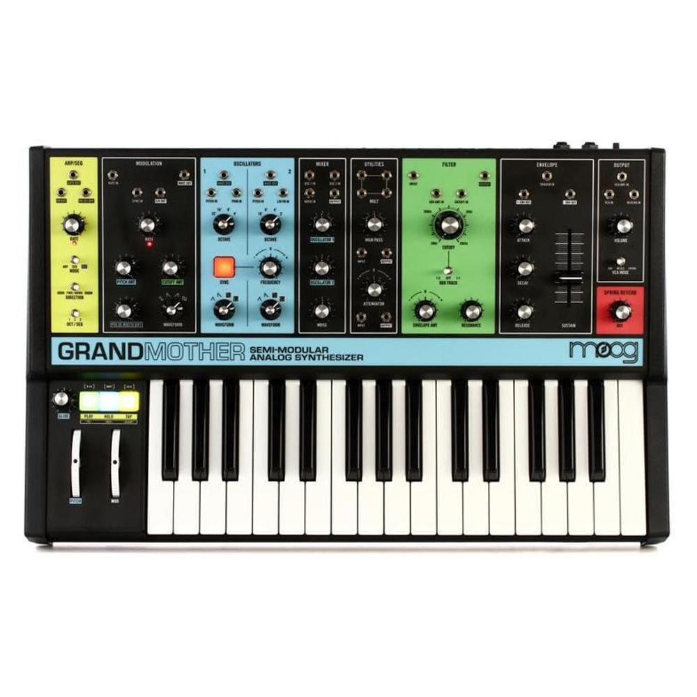 moog synthesizers original multi-colored moog grandmother semi-modular analog synthesizer   #color_original-multi-colored