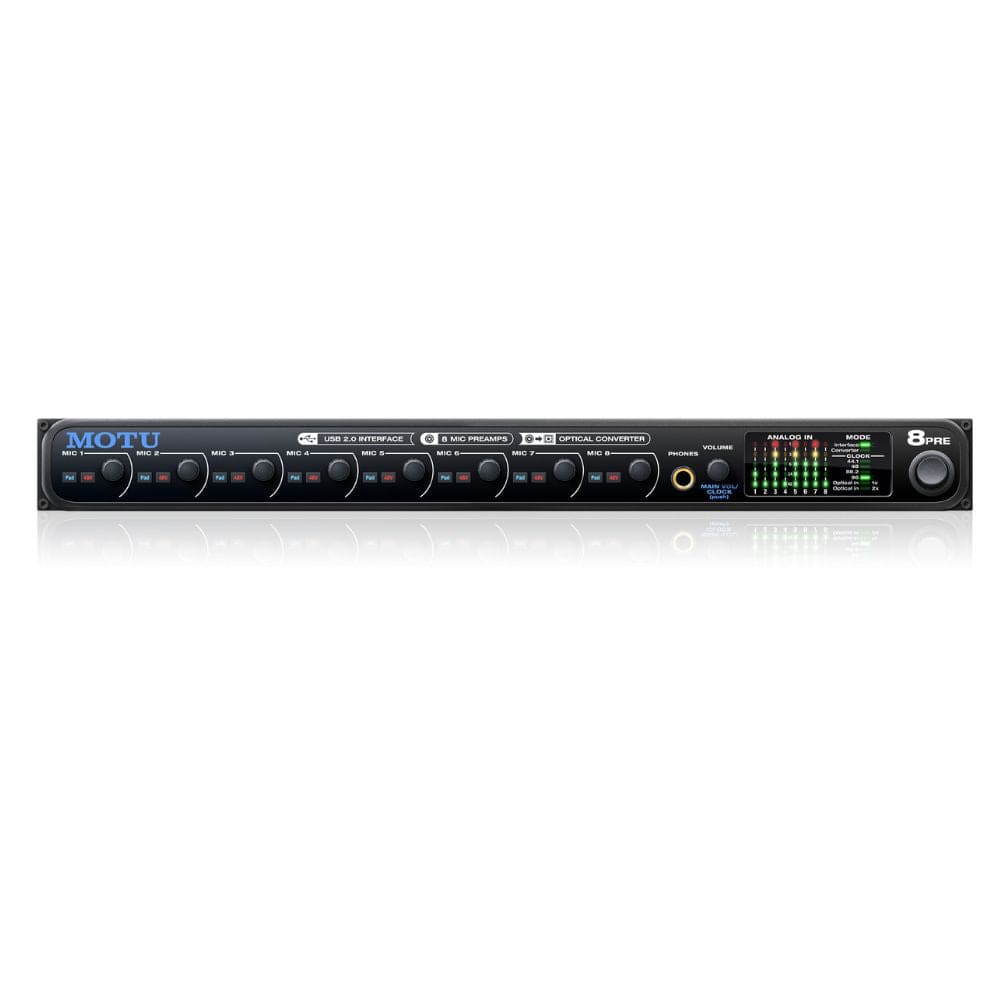 motu audio interfaces motu 8 pre 16-in/12-out usb 2.0 audio interface