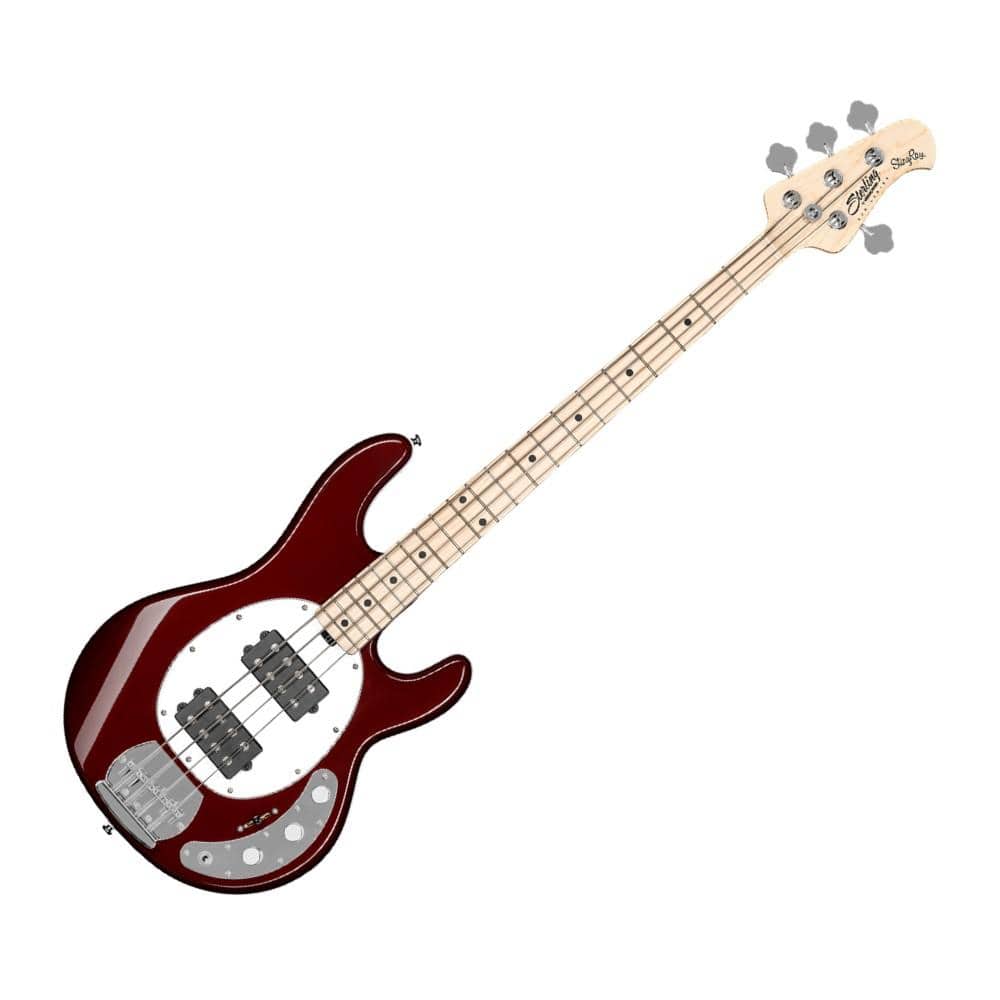 music man bass guitars candy apple red sterling by music man stingray 4 hh sub series 4-string bass guitar    #color_candy-apple-red