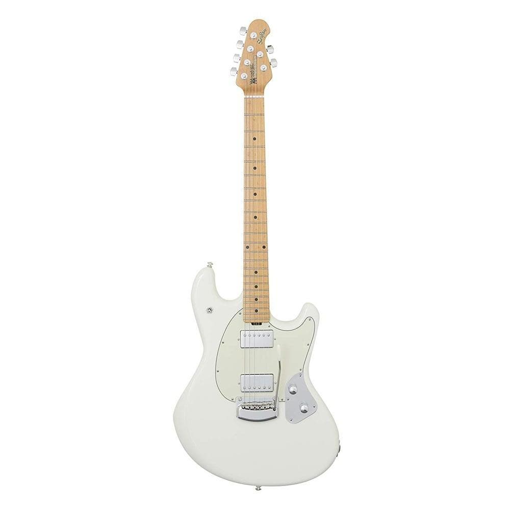 music man electric guitars ivory white music man 825-iw-10-07 stingray 6-string electric guitar    #color_ivory-white