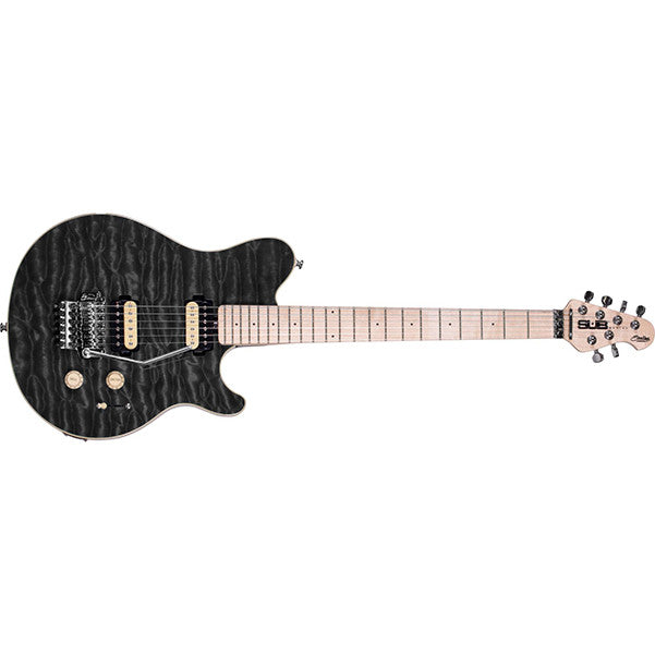 Music Man Electric Guitars Translucent Black Sterling by Music Man AX4 Electric Guitar