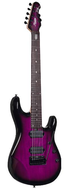 Music Man Electric Guitars Translucent Purple Burst Sterling by Music Man John Petrucci JP70 7-String Electric Guitar with Gigbag