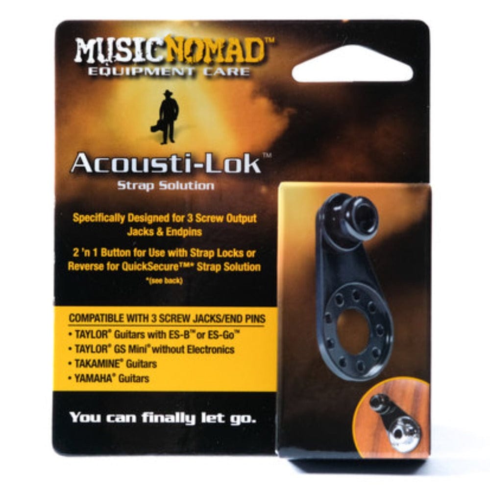Music Nomad Guitar Accessories Black Music Nomad MN273 Acousti-Lok Strap Solution