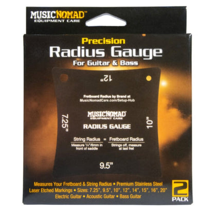 music nomad guitar accessories black music nomad mn603 precision radius gauge set - pack of 2     