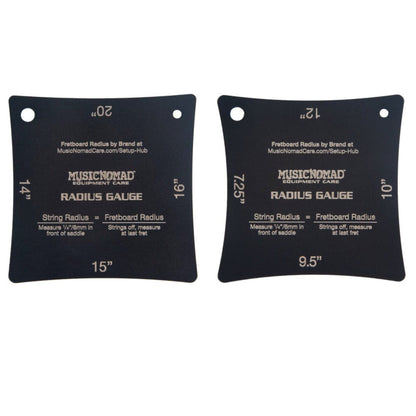 music nomad guitar accessories black music nomad mn603 precision radius gauge set - pack of 2     