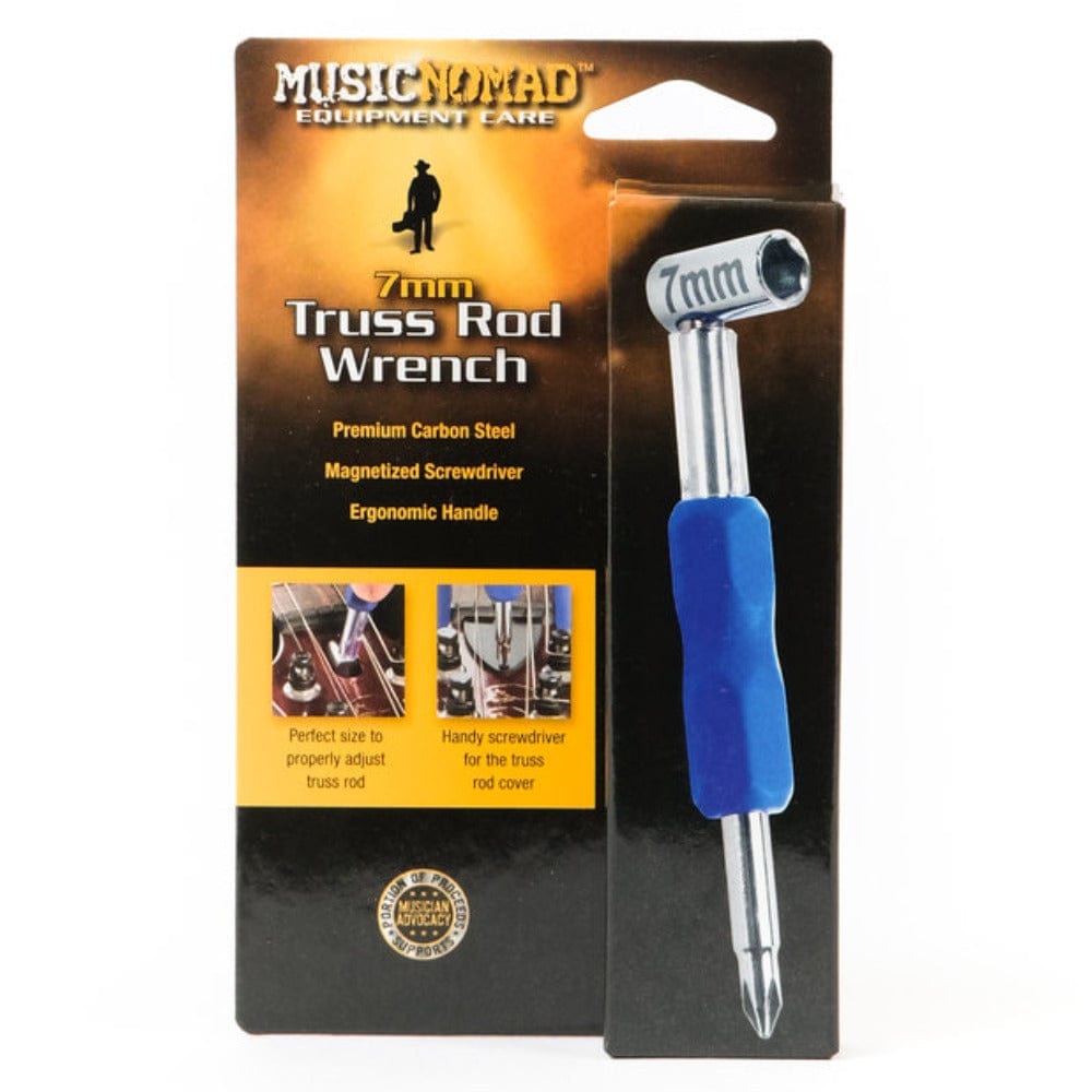 music nomad guitar accessories blue music nomad mn233 premium truss rod wrench - 7mm     