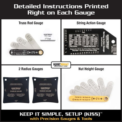 Music Nomad Guitar Accessories Set Music Nomad MN604 Precision Setup Gauge Set - 6 Piece 