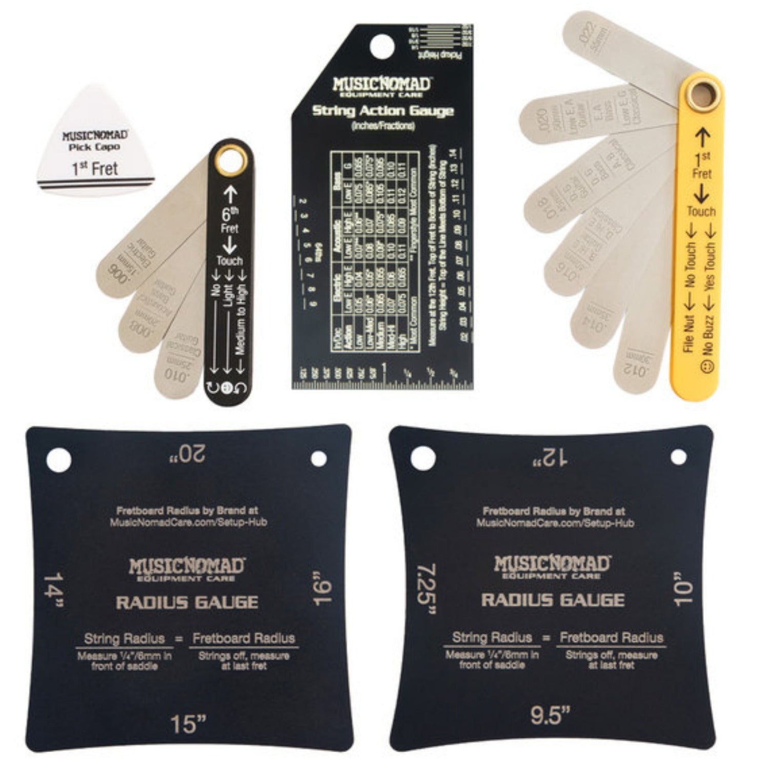Music Nomad Guitar Accessories Set Music Nomad MN604 Precision Setup Gauge Set - 6 Piece #size_set
