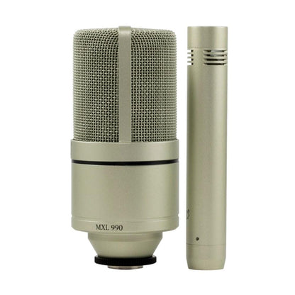 MXL Condenser Microphones MXL 990 991 Recording Condenser Microphone Package - Champagne