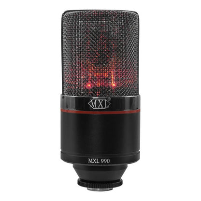 MXL Condenser Microphones MXL 990 BLAZE LED Large Diaphragm Condenser Microphone- Black