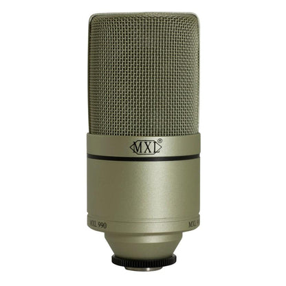 MXL Condenser Microphones MXL 990 Condenser Microphone Complete Bundle Integrated Pop Filter With Shockmount Kit