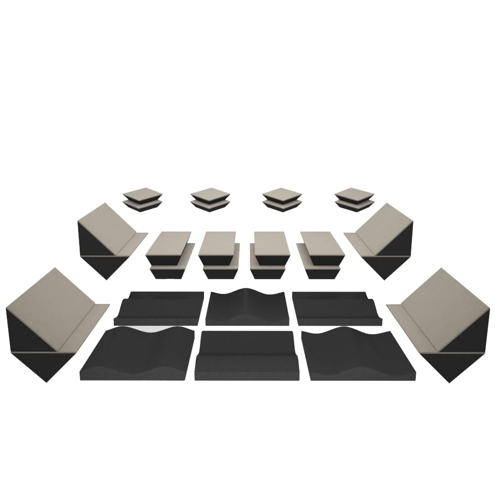 nankarrow sound proofing acoustic treatment beige nankarrow studiopanel-m 2nd gen medium room sound proofing acoustic treatment kit   