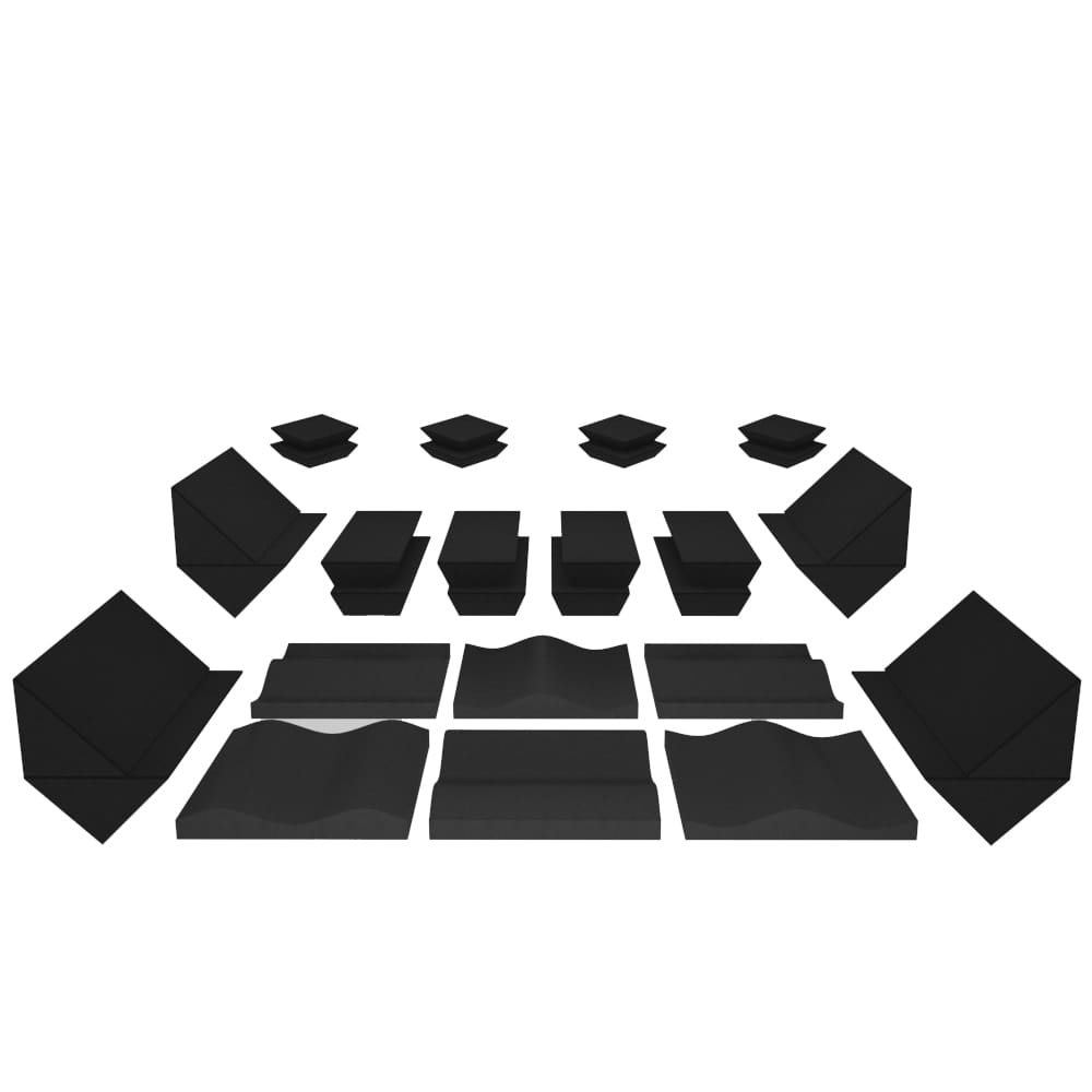 nankarrow sound proofing acoustic treatment black nankarrow studiopanel-m 2nd gen medium room sound proofing acoustic treatment kit   