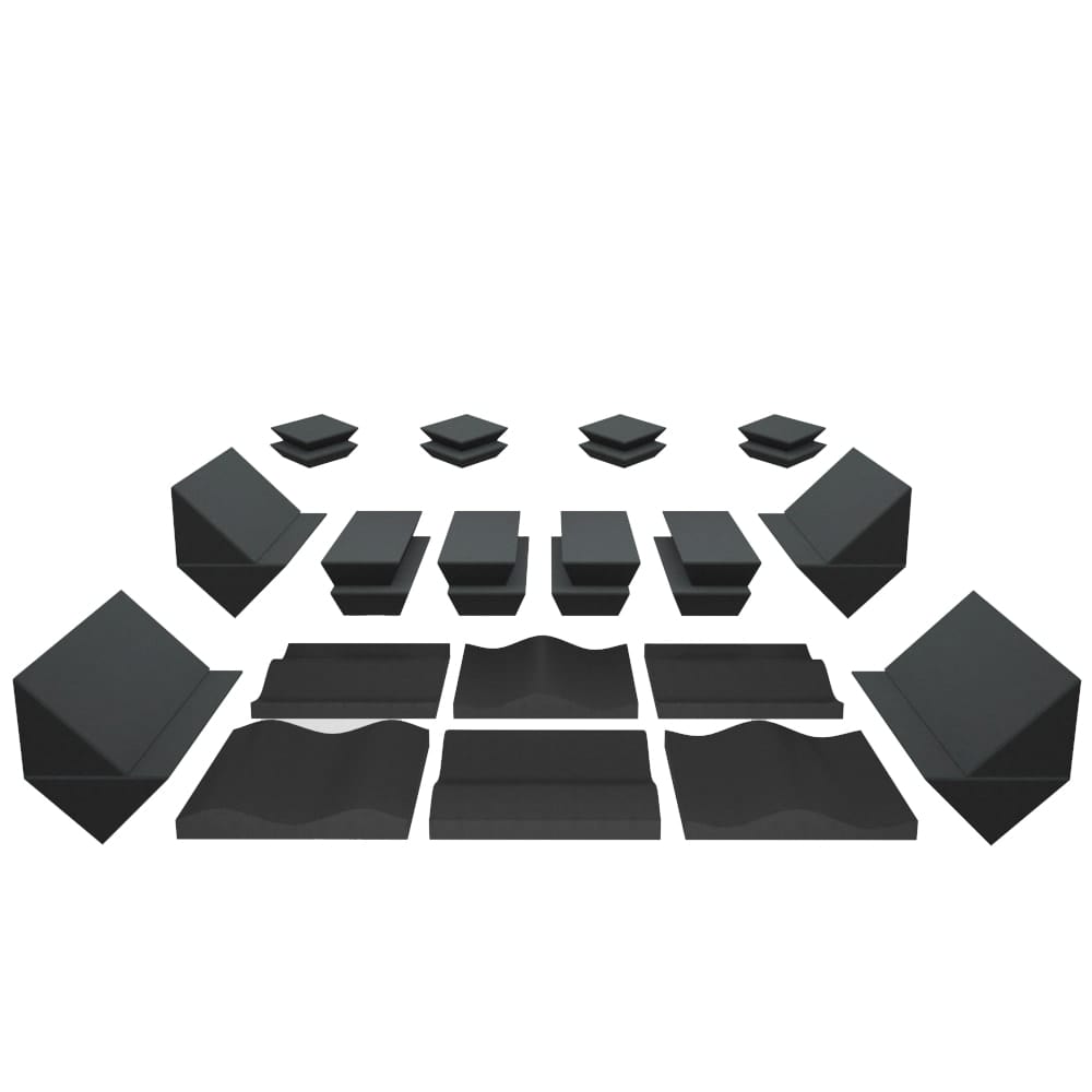 nankarrow sound proofing acoustic treatment slate grey nankarrow studiopanel-m 2nd gen medium room sound proofing acoustic treatment kit   