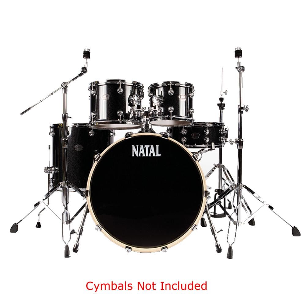natal acoustic drum kits black sparkle natal arcadia birch series f20 5 piece shell pack acoustic drum kit with hardware    