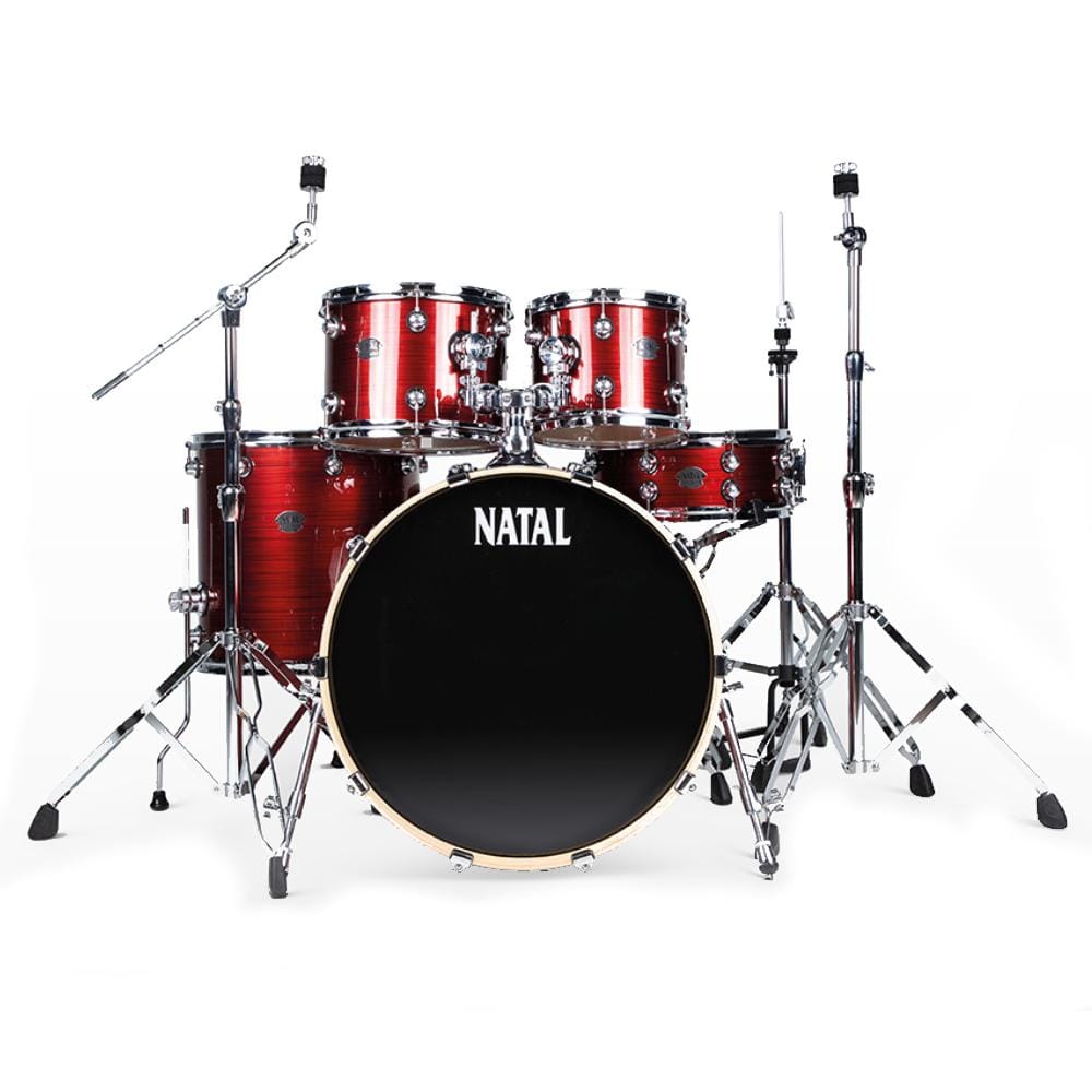 natal acoustic drum kits natal arcadia birch series f20 5 piece shell pack acoustic drum kit with hardware    #size_red-strata