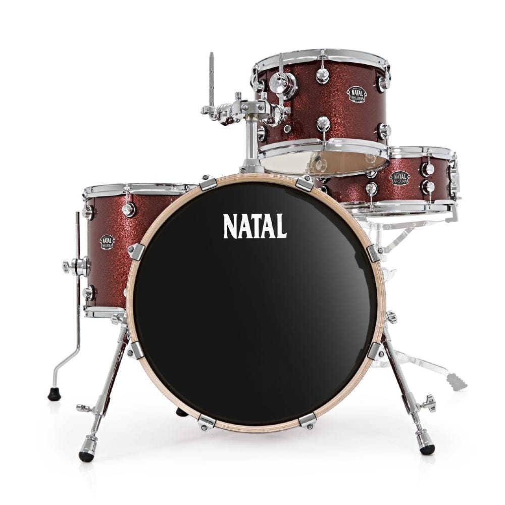 natal acoustic drum kits natal arcadia birch series traditional jazz tj 4 piece shell pack acoustic drum kit    #color_red-strata