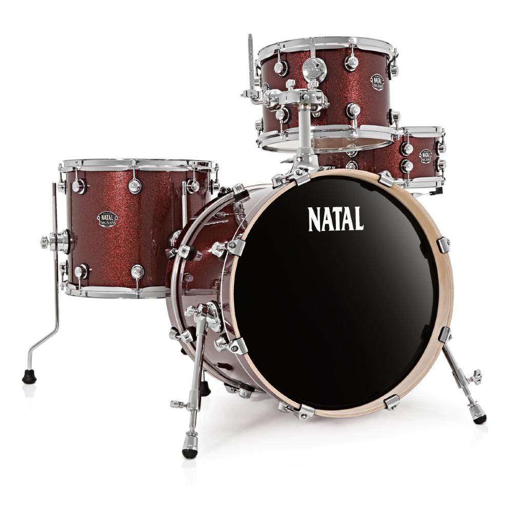 natal acoustic drum kits natal arcadia birch series traditional jazz tj 4 piece shell pack acoustic drum kit    #color_red-strata