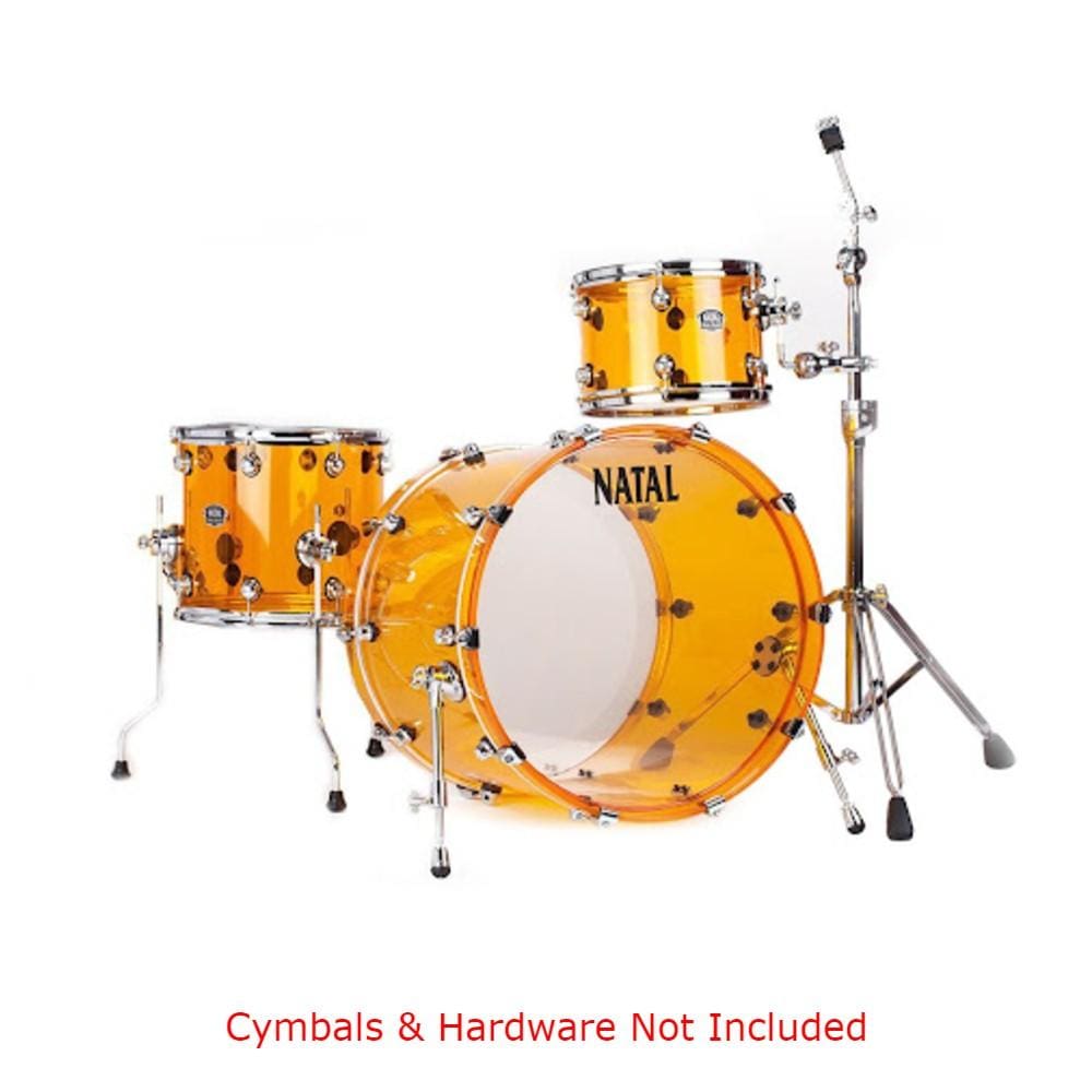 natal acoustic drum kits orange natal arcadia acrylic series aa1 3 piece shell pack acoustic drum kit   #color_orange