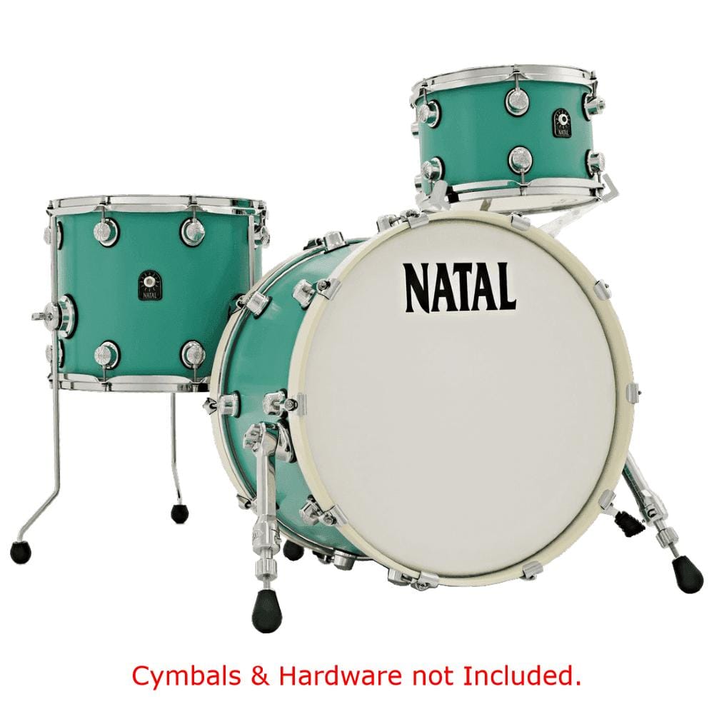 natal acoustic drum kits sea foam green natal cafe racer series t20 3 piece shell pack acoustic drum kit    #color_sea-foam-green