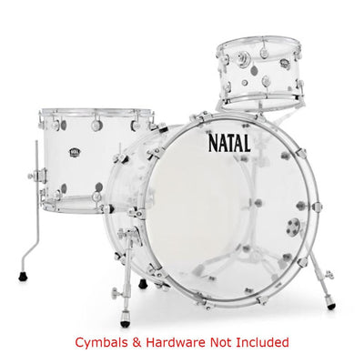 Natal Arcadia Acrylic Series AA1 3 Piece Shell Pack Acoustic Drum Kit