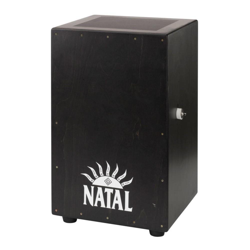 natal cajons natal large black cajon, black panel, white logo