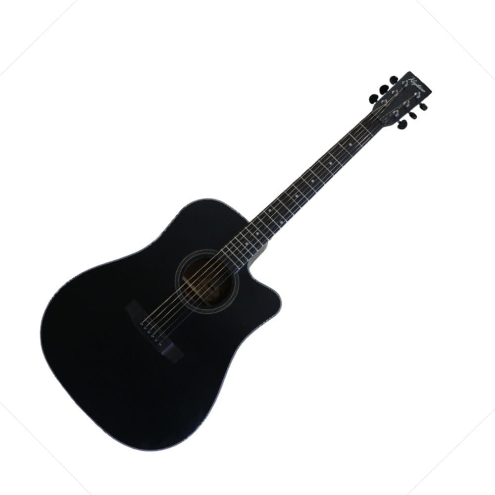 neptune acoustic guitars matt black neptune a2114 41 inch 6 string acoustic guitar      #color_matt-black