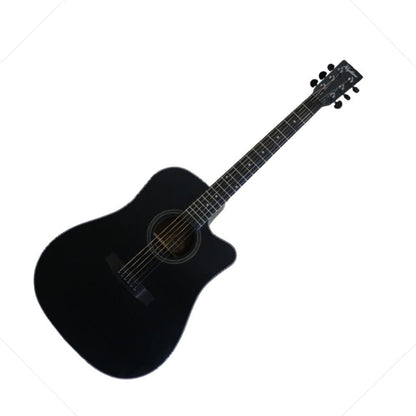 neptune acoustic guitars matt black neptune a2114 41 inch 6 string acoustic guitar      