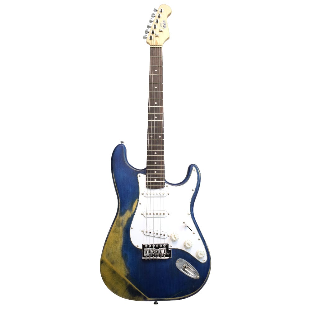 Newen Electric Guitars Blue Wood Newen Guitars Relic ST 6 String Electric Guitar