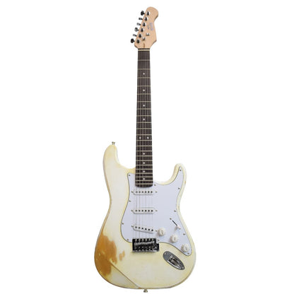 Newen Electric Guitars White Newen Guitars Relic ST 6 String Electric Guitar