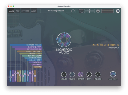 NIGHTFOX_AUDIO Virtual Instruments Nightfox Analog Electrics: Analog Synthesizer Bundle – Professional Audio Software & Plugin