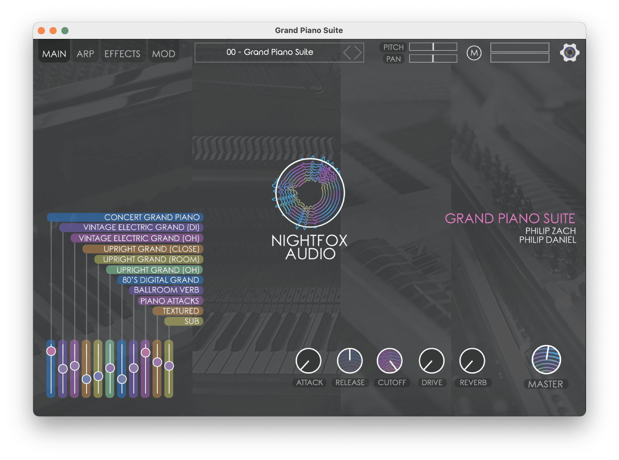 NIGHTFOX_AUDIO Virtual Instruments Nightfox Audio Grand Piano Suite: Grand Piano Library