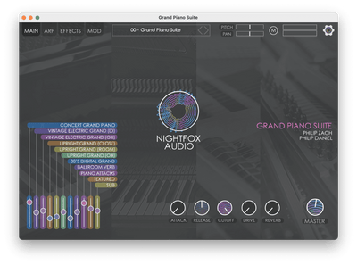 Nightfox Audio Grand Piano Suite: Grand Piano Library – Professional Audio Software & Plugin