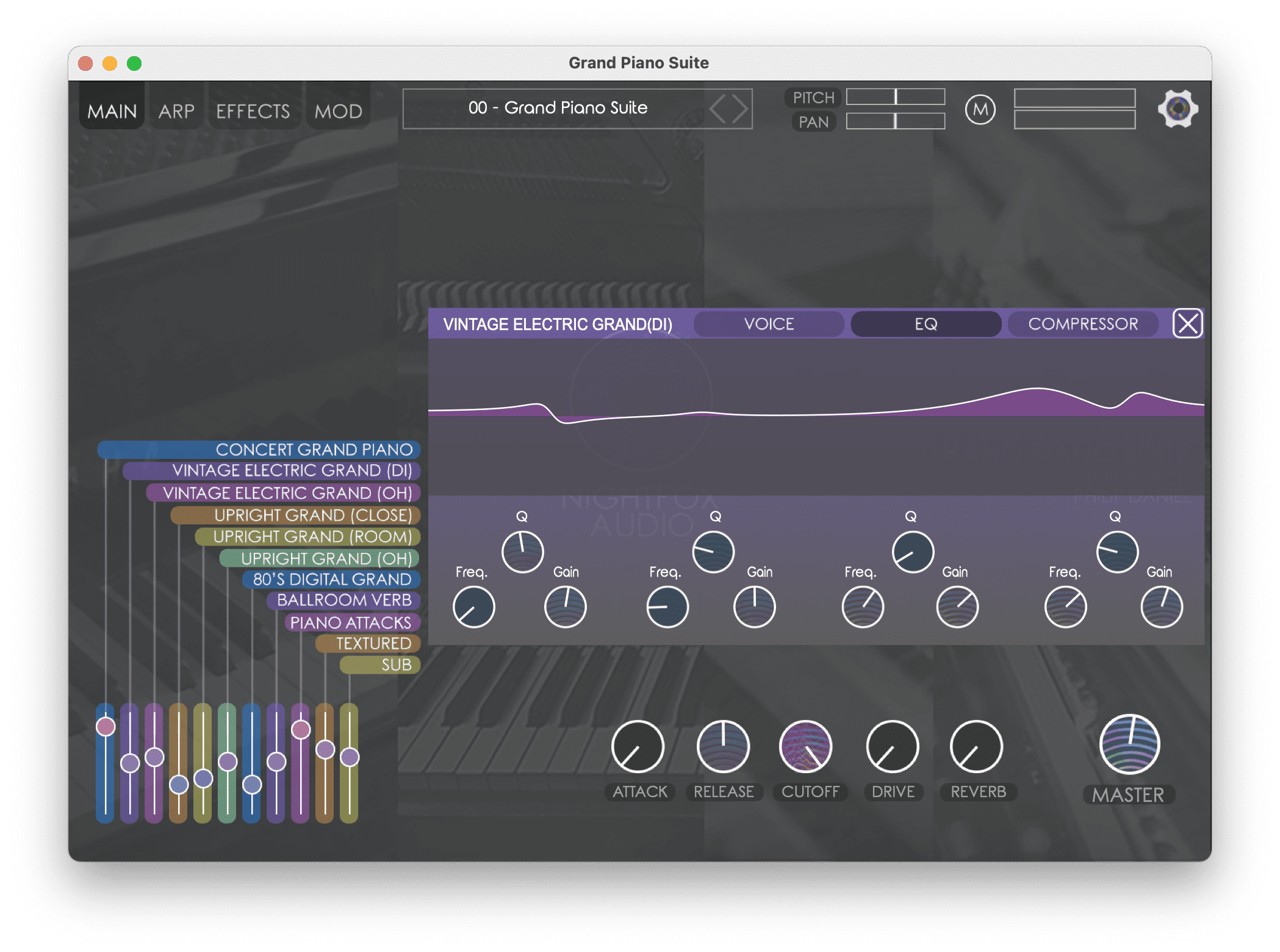 NIGHTFOX_AUDIO Virtual Instruments Nightfox Audio Grand Piano Suite: Grand Piano Library