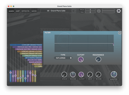 NIGHTFOX_AUDIO Virtual Instruments Nightfox Audio Grand Piano Suite: Grand Piano Library