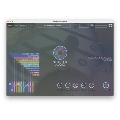 Nightfox Audio Plucks and Mallets Virtual Instrument – Professional Audio Software & Plugin