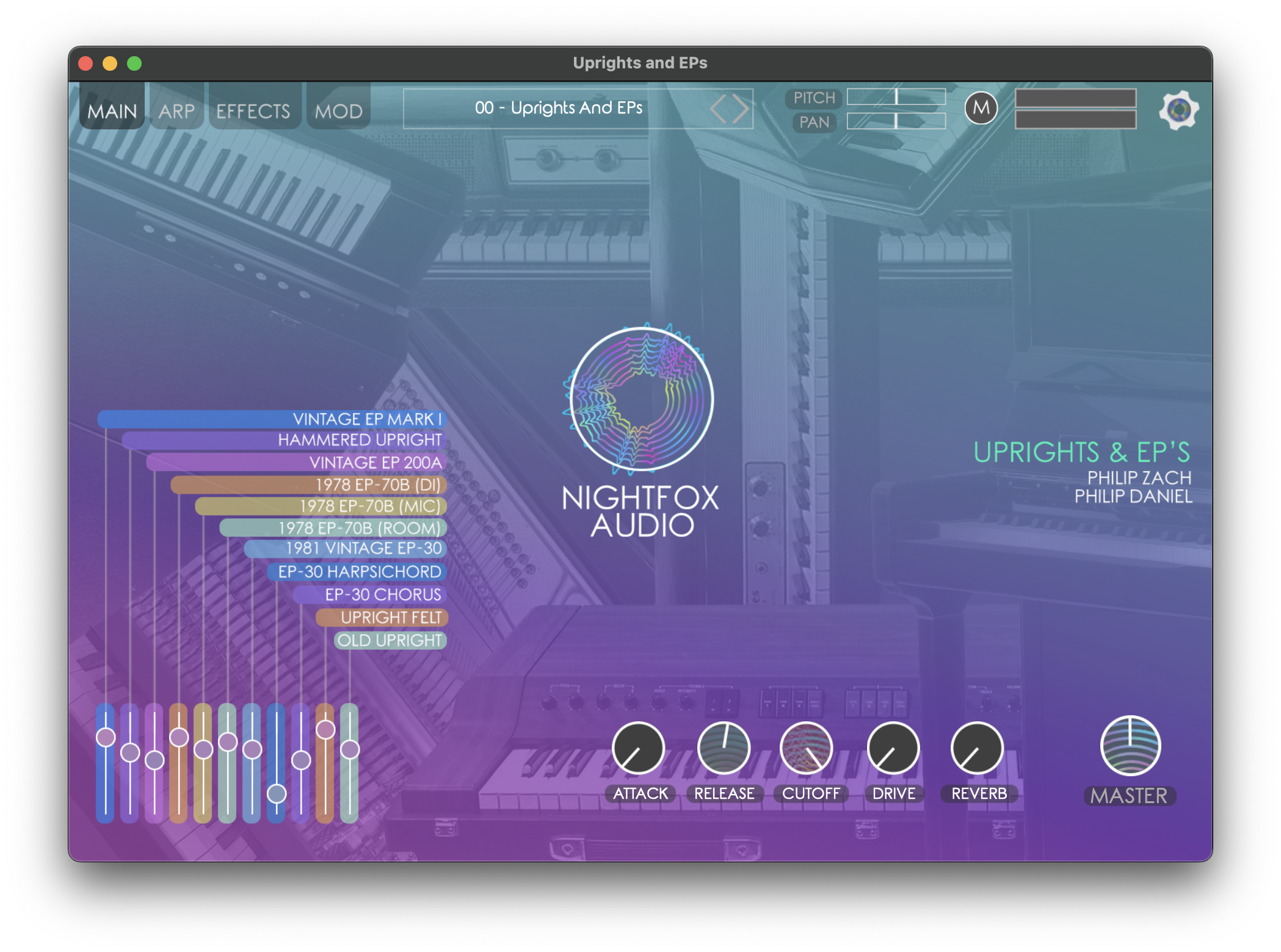 NIGHTFOX_AUDIO Virtual Instruments Nightfox Uprights and EPs: Upright and Electric Piano Collection