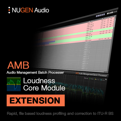 NUGEN Audio Virtual Processors NUGEN AMB Loudness Module Loudness Meter – Professional Audio Software & Plugin