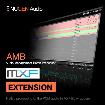 NUGEN Audio Virtual Processors NUGEN AMB MXF Module MXF Support