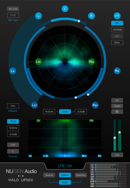 NUGEN Audio Virtual Processors NUGEN Halo Upmix 3D Stereo-to-Surround Upmixing Plugin