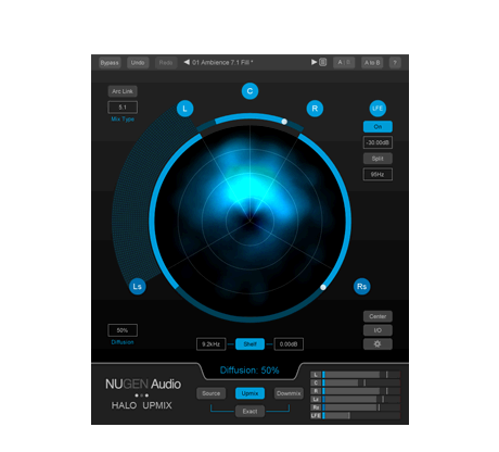NUGEN Audio Virtual Processors NUGEN Halo Upmix Upmixing Plugin