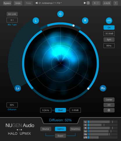 NUGEN Audio Virtual Processors NUGEN Halo Upmix Upmixing Plugin