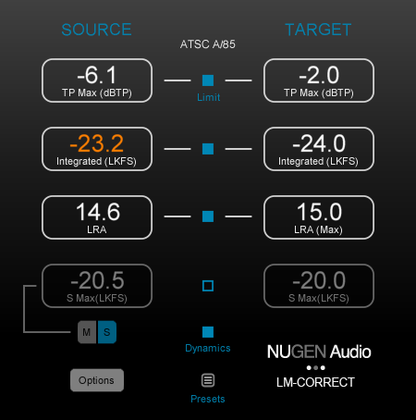 NUGEN Audio Virtual Processors NUGEN LM-Correct DynApt Extension: Loudness Range Correction – Professional Audio Software & Plugin