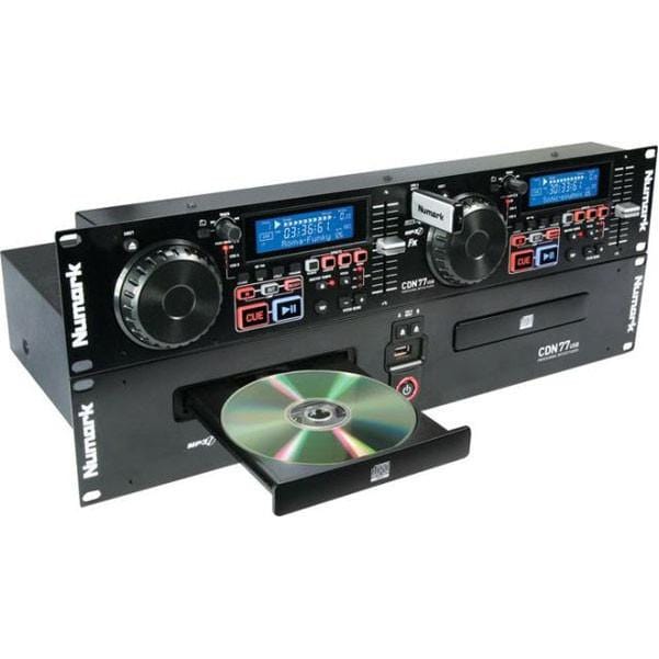 numark cd mp3 media players numark cdn77usb professional dual usb & mp3 cd player