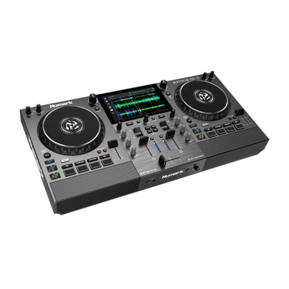 Numark DJ Controller Interfaces Numark Mixstream Pro Go Battery-Powered Standalone Streaming DJ Controller